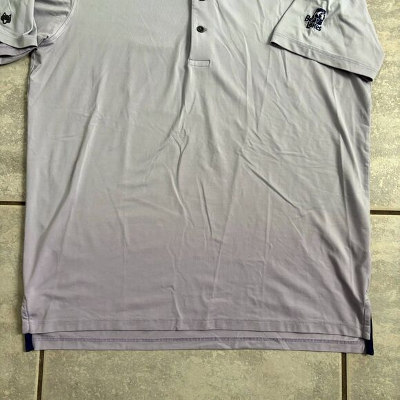 Greyson Golf Polo Shirt Mens M Light Purple Ombre Performance Stretch Wolf Logo - Picture 3 of 8
